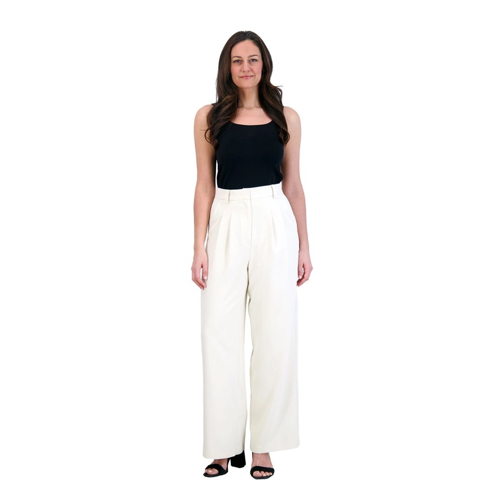 French Connection Cream Wide-Leg Trousers